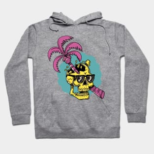 Skull Palm Tree Sumer Vibes Hoodie